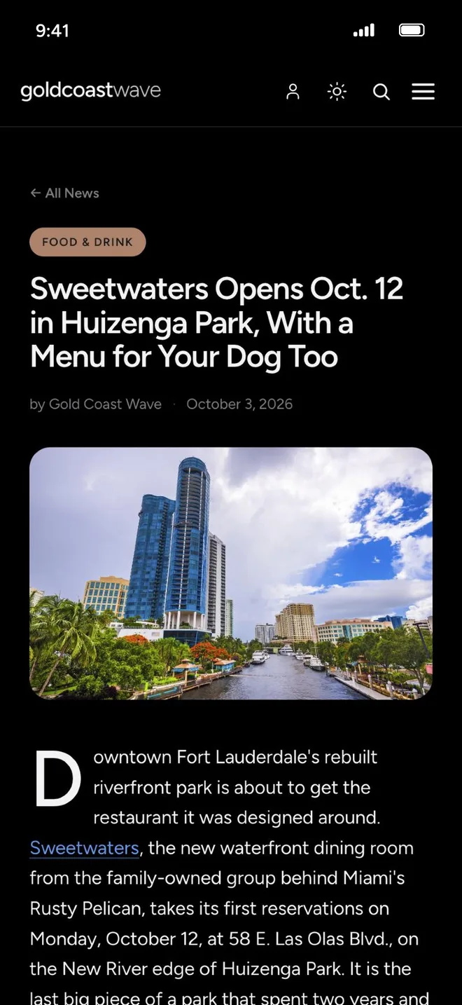 Gold Coast Wave on a phone: a story